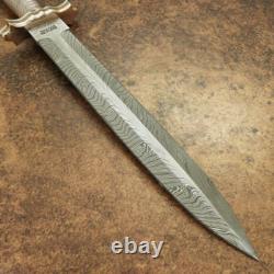 Couteau Dagger en Damas Rare Personnalisé Impact Cutlery avec Poignée Enroulée de Fil