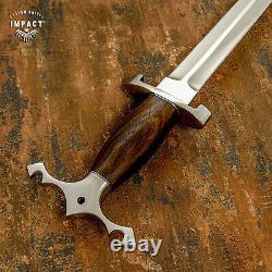 Couteau Dague Art Rare Sur Mesure D2 Impact Cutlery Poignée en Bois de Frene