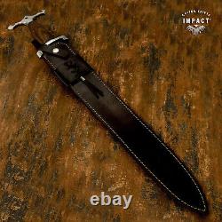 Couteau Dague Art Rare Sur Mesure D2 Impact Cutlery Poignée en Bois de Frene