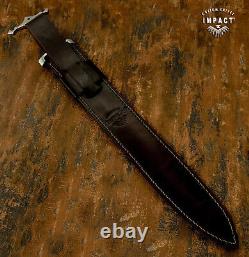 Couteau Dague Art Rare Sur Mesure D2 Impact Cutlery Poignée en Bois de Frene