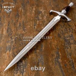 Couteau Dague Épée Fuller D2 Personnalisé Impact Cutlery Cuir Empilé