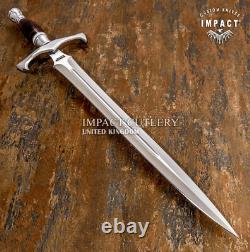 Couteau Dague Épée Fuller D2 Personnalisé Impact Cutlery Cuir Empilé