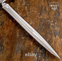 Couteau Dague Épée Fuller D2 Personnalisé Impact Cutlery Cuir Empilé