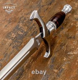 Couteau Dague Épée Fuller D2 Personnalisé Impact Cutlery Cuir Empilé