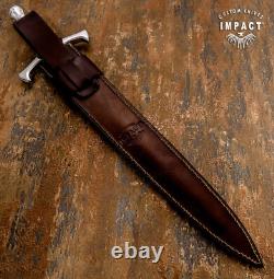Couteau Dague Épée Fuller D2 Personnalisé Impact Cutlery Cuir Empilé