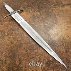 Couteau Dague Épée Personnalisée Rare D2 à Rainures Sanguines Enveloppée de Fil Impact Cutlery