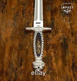 Couteau Dague Épée Rare Personnalisée Plein Tang Impact Cutlery Poignée en Résine de Pin cône