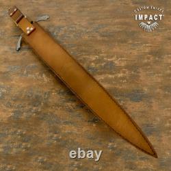 Couteau Dague Épée Règle D2 28,50 Impact Cutlery Rare Personnalisé Couronne Bois de Cerf