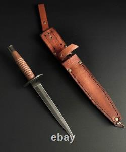 Couteau Dague Fairbarin Sykes en Acier au Carbone Élevé avec Étui en Cuir Meilleur Cadeau