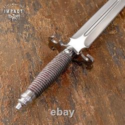 Couteau Dague Fuller D2 Personnalisé Impact Cutlery avec Poignée Enveloppée de Fil