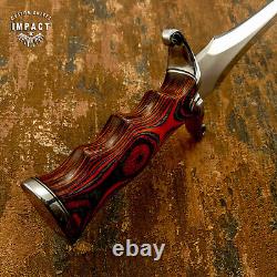 Couteau Dague Grand Personnalisé D2 Rare Impact Cutlery Poignée en Bois Exotique