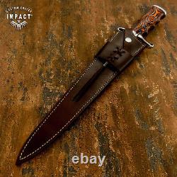 Couteau Dague Grand Personnalisé D2 Rare Impact Cutlery Poignée en Bois Exotique