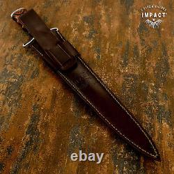 Couteau Dague Grand Personnalisé D2 Rare Impact Cutlery Poignée en Bois Exotique