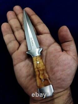 Couteau Dague de Combat EDC Robuste en Acier Outil D2 Plein Tang Fait Main 6,5