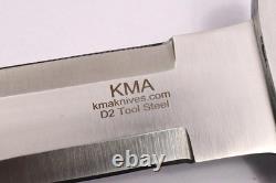 Couteau Dague de Combat Sportif en Acier D2 MICARTA en Toile Fait Main 18,4Kma 1690