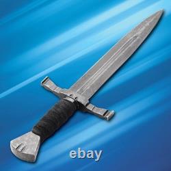 Couteau Dague de Crécy en Acier Carbone Élevé avec Étui en Cuir