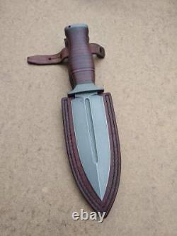 Couteau De Chasse D2 En Acier Dagger Blade Camping Survival, Couverture