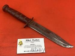 Couteau De Combat Original Ww2 Era Kabar Style Usgi Dagger