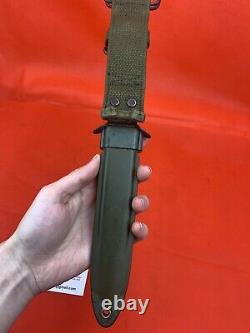 Couteau De Combat Original Ww2 M3 Dagger Utica M8 Scabbrd Usgi