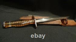 Couteau De Combat Stiletto De La Seconde Guerre Mondiale. 6 3/4 D/e Dagger Blade. I. D. Fait Au Théâtre