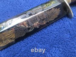 Couteau Jim Bowie vintage de fabrication allemande, dague du combat du banc de sable de Vidalia, avec boîte