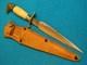 Couteau Vintage Rare Reyes Mexique Os Combat Lutte Dirk Dague Stiletto Bowie