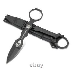 Couteau à lame double tranchant Benchmade Mini SOCP Dagger, étui noir et lame noire BM-173BK.