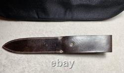 Couteau à lame en acier inoxydable Hirschkone de Solingen, Allemagne, avec étui et pochette