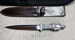 Couteau à lame en acier inoxydable Hirschkone de Solingen, Allemagne, avec étui et pochette