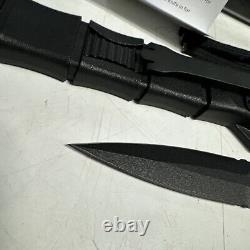 Couteau à lame fixe Benchmade 176BK SOCP Dagger 3,22 pouces en noir.