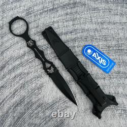 Couteau à lame fixe Benchmade SOCP Dagger 176BK, manche noir, étui, NEUF