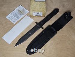 Couteau à lame fixe John EK Commando Ka-Bar Dagger avec boîte et étui EK44 CH22