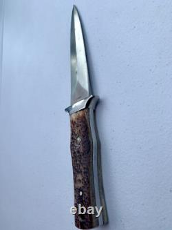 Couteau à lame fixe à pointe poignard de la série personnalisée Parker Cutlery Company