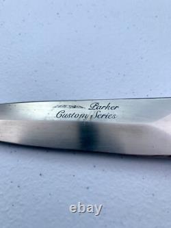 Couteau à lame fixe à pointe poignard de la série personnalisée Parker Cutlery Company
