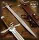 Couteau D'art Poignard Impact Cutlery Rare Sur Mesure D2 épée Cuir Empilé