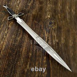 Couteau dague art rare sur mesure Impact Cutlery D2 Fuller grand épée en damas