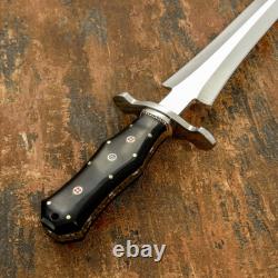 Couteau dague art sur mesure D2 pleine tang avec manche en corne de taureau Impact Cutlery Rare