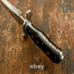 Couteau dague art sur mesure D2 pleine tang avec manche en corne de taureau Impact Cutlery Rare