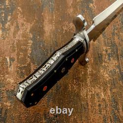 Couteau dague art sur mesure D2 pleine tang avec manche en corne de taureau Impact Cutlery Rare