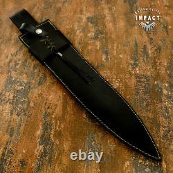 Couteau dague art sur mesure D2 pleine tang avec manche en corne de taureau Impact Cutlery Rare