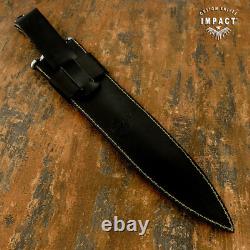 Couteau dague art sur mesure D2 pleine tang avec manche en corne de taureau Impact Cutlery Rare