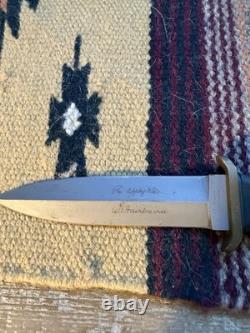 Couteau dague de botte Böker en acier 440 C avec étui - vintage