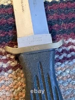 Couteau dague de botte Böker en acier 440 C avec étui - vintage