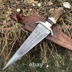 Couteau dague de chasse viking en acier au carbone élevé 1095 fait main sur mesure