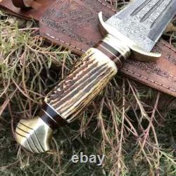 Couteau dague de chasse viking en acier au carbone élevé 1095 fait main sur mesure