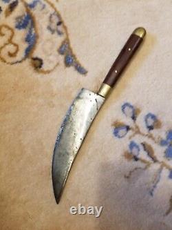 Couteau-dague fait main personnalisé Wilder VTG en laiton/bois avec lame de 7 pouces pour la cuisine VINTAGE