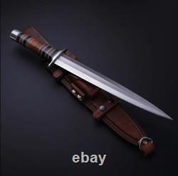 Couteau dague magnifique fait main sur mesure en acier D2 pour la chasse et le camping