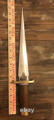 Couteau dague modèle 13-12 en hommage aux années 70 et 80, fait sur mesure à la main en Arkansas.