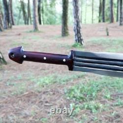 Couteau dague tactique fait main sur mesure en acier au carbone pour chasse et camping