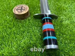 Couteau de chasse Bowie fait à la main en acier D2 Savage Blade avec une belle poignée SB 008